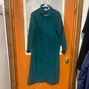 L.L. Bean Teal Shirt Dress